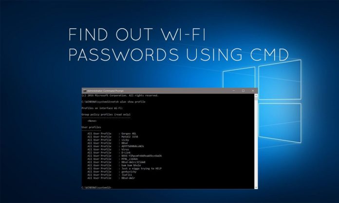 Find Passwords of All Connected Wi-Fi Networks using CMD (How TO)