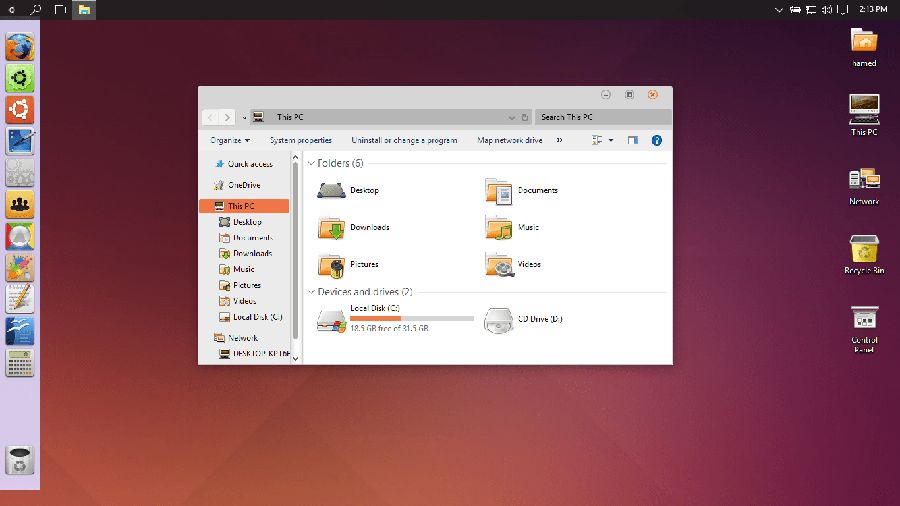 Ubuntu Skin Pack - Windows 10 Theme