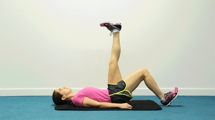 #3. Exercises for the stomach only with one foot