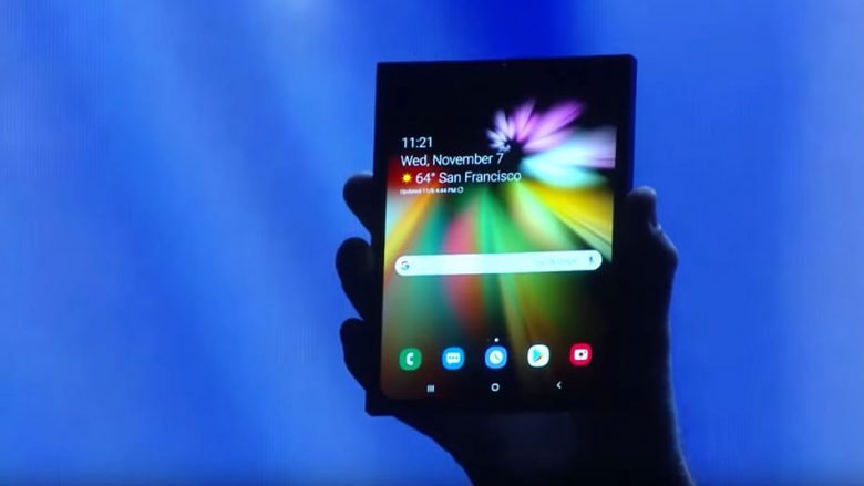 This is Samsung's Foldable phone, unveiled at SDC
