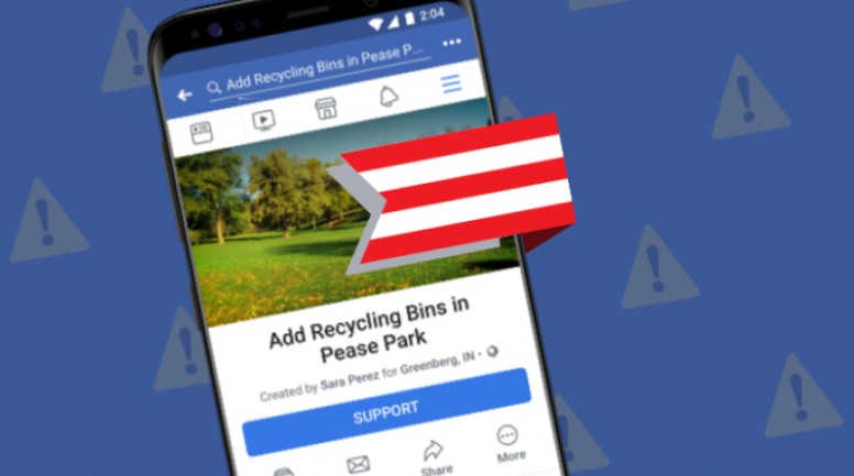 Facebook with a new function to support the causes