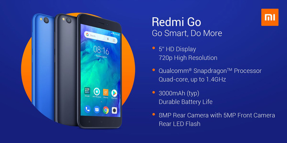 Xiaomi Redmi Go with 5 inch Display, Snapdragon 425 SoC Launched