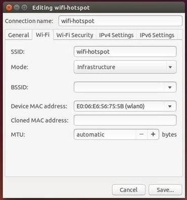 Create WiFi Hotspot in Ubuntu