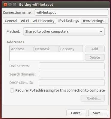 Create WiFi Hotspot in Ubuntu