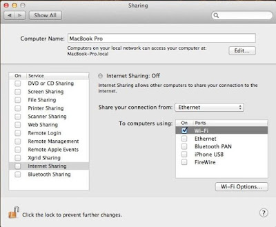 Create WiFi Hotspot in Mac