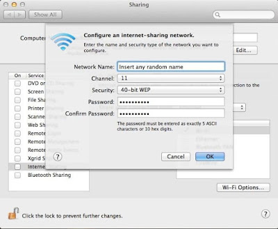 Create WiFi Hotspot in Mac