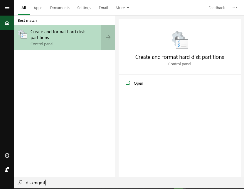 Partition A Hard Disk: - Windows