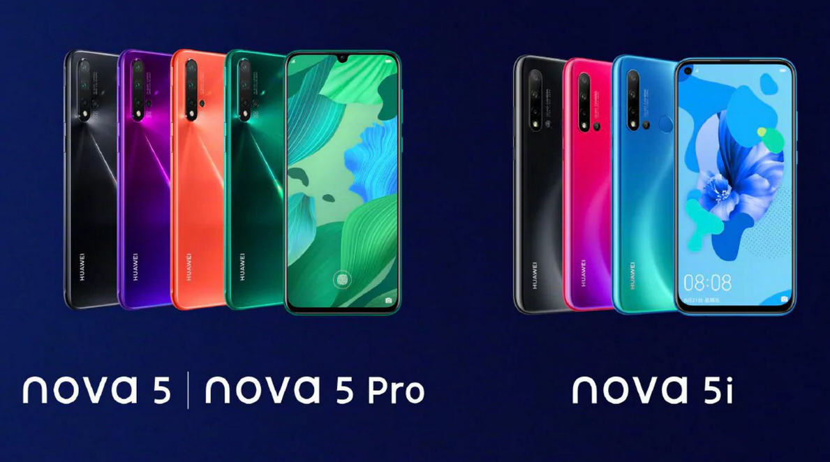 Huawei Nova 5, Nova 5 Pro and Nova 5i with a 7-nm Kirin 810 Processor Revealed