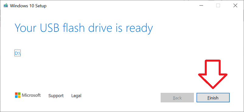 Windows 10 Media Too (Your USB flash drive is ready)