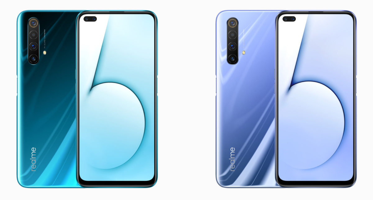 The Realme X50 5G comes in two colors. Glaciers (left) and Polar (right).