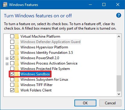 enable Windows Sandbox