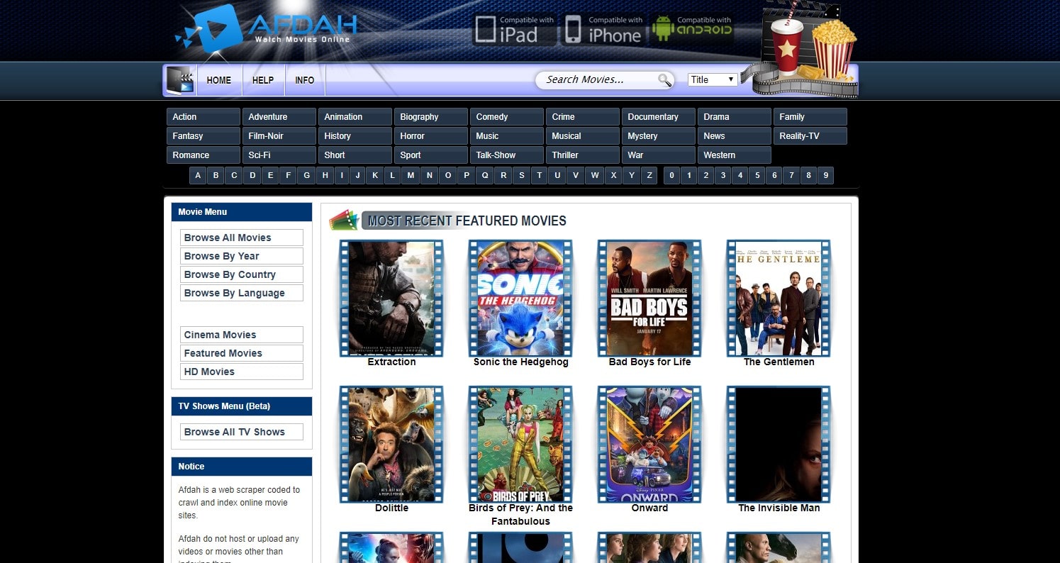 Afdah Interface