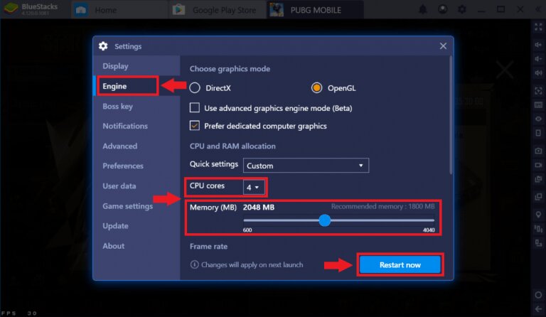 PUBG Mobile Bluestacks Settings